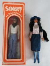 1976 Mego Sonny & Cher 13" Dolls (Sonny in Original Box)