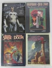 Lot (4) Out of Print Marvel Hardcovers Amazing Spider-Man, Punisher, Wolverine