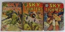 Lot (3) 1940's Sky Fighters Pulps WWII Era