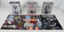 Lot (3) Eaglemoss DC Batman Universe Figures / Statues MISP w/ Publications