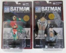 Lot (2) 2017 Eaglemoss Batman Animated Series 5" Figures w/ Magazine MOC