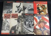 (8) WWII Era BSA Boys' Life Magazines