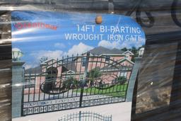 Great Bear 14' Bi-Parting Wrought Iron Gate (Unused)