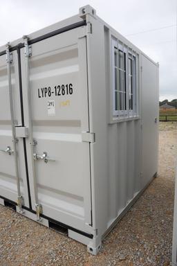 8'x6 1/2' Conex Box w/Dbl Door/Side Door/Window (Unused)