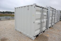 7'x6' Conex Box w/Dbl Door/Side Door/Window (Unused)