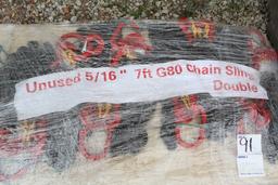 5/16" 7' G80 Chain Sling Double (Unused)