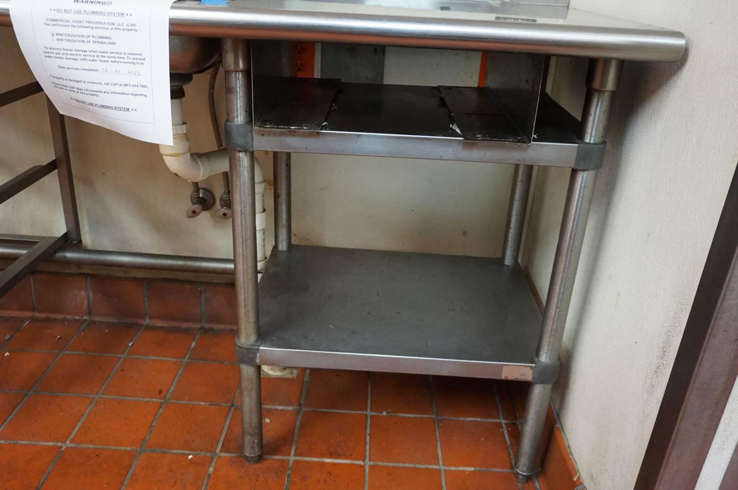 Stainless Steel Table with Sink