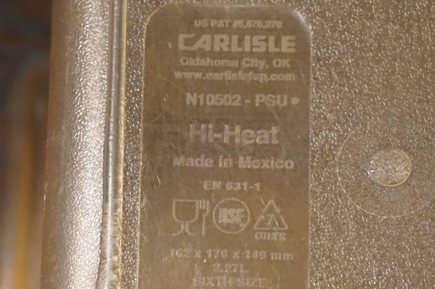Assorted Carlisle Hi-Heat Plastic Pans