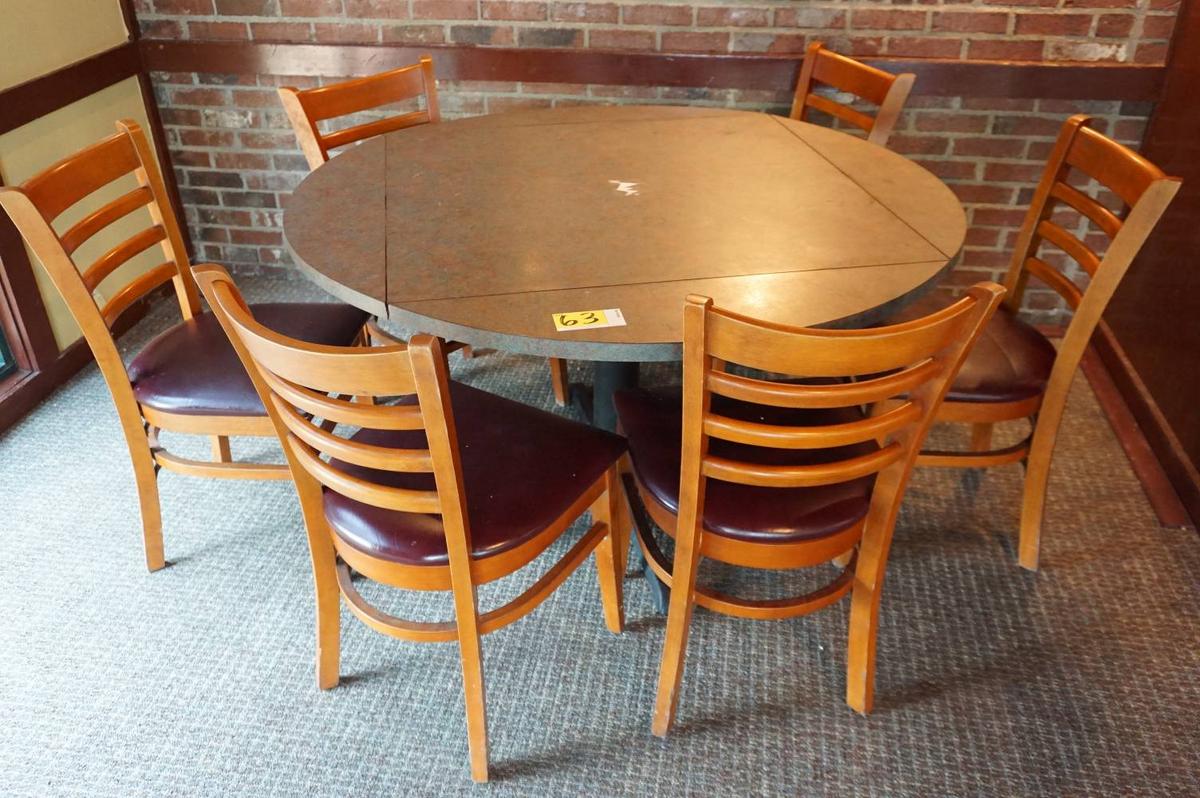 Round Dining Table with 6 Chairs