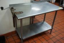 4' Stainless Steel Table with Can Opener