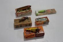 Assorted Heddon & Bomber Lures (5)