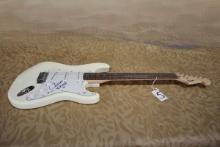 Fender Squier Bullet Strat Electric Guitar signed by Celine Dion