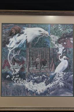 BEV DOOLITTLE INSIDE CIRCLE SIGNED LIMITED ED.