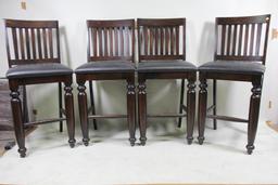 SET OF FIVE CONTEMPORARY BAR STOOLS