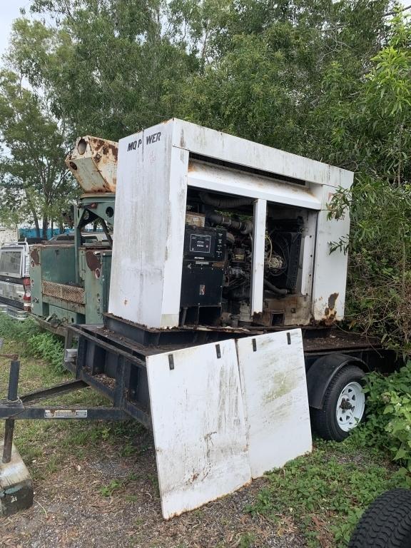 MQ POWER DIESEL GENERATOR TANK SKID W TRAILER