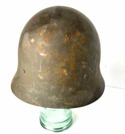 WWII CZECH M32 HELMET WITH LINER & CHIN STRAP