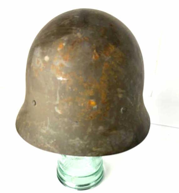 WWII CZECH M32 HELMET WITH LINER & CHIN STRAP
