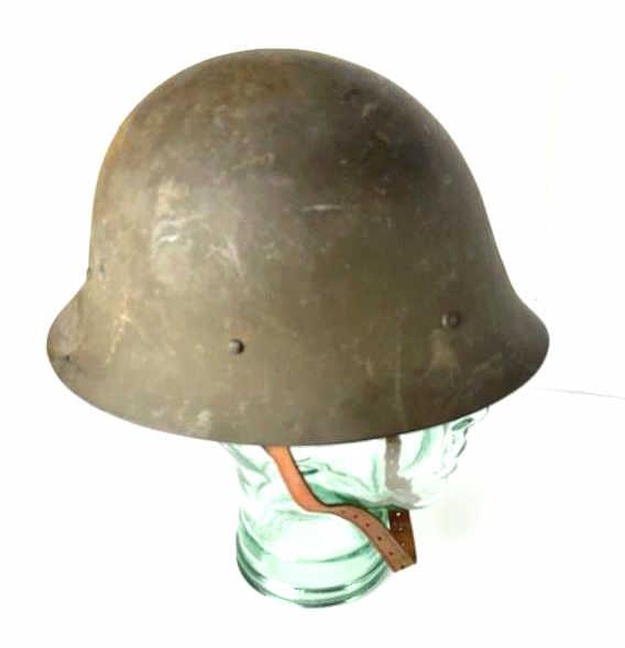 WWII CZECH M32 HELMET WITH LINER & CHIN STRAP