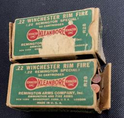 2 BOXES/50 REMINGTON .22 WIN. RIM FIRE MODEL 1890