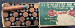 2 BOXES/50 REMINGTON .22 WIN. RIM FIRE MODEL 1890