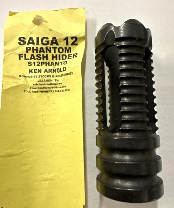 THREADED SAIGA 12 PHANTOM FLASH HIDER S12PHANTO
