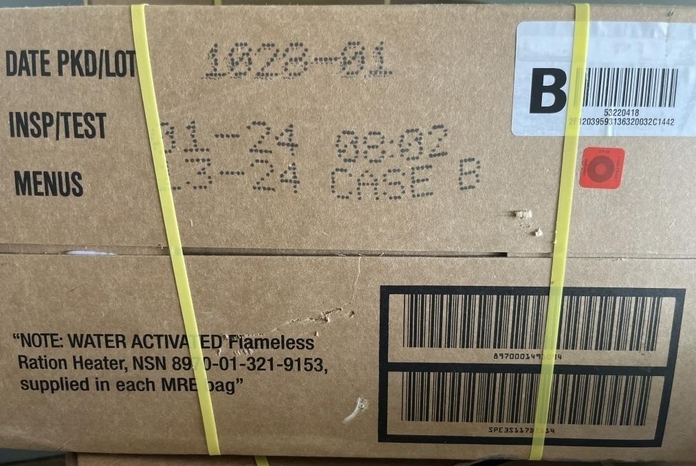 CASE (B) SOPAKCO MRE'S EMERGENCY MEALS