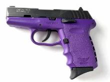 SCCY CPX-2 GEN 2 PISTOL 9MM PURPLE w/BLACK SLIDE