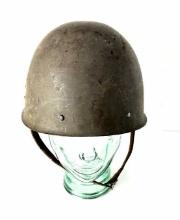 WWII SWEDISH M21 / 18 HELMET w/LINER & CHIN STRAP