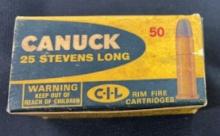 BOX/50 VINTAGE CANUK 25 STEVENS LONG 65 GR.