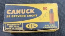 BOX/50 VINTAGE CANUK 25 STEVENS SHORT 65 GR.