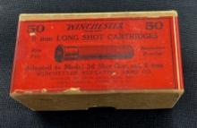 BOX/50 VINTAGE WINCHESTER 9MM LONG SHOT CARTRIDGES