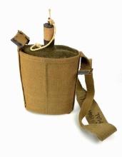 ORIGINAL WWII BRITISH CANTEEN w/KHAKI WEB CARRIER