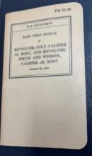 1941 WWII .45 REVOLVER M1917 BASIC FIELD MANUAL