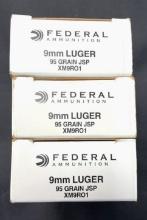 125 ROUNDS FEDERAL 9MM LUGER 95 GR. JSP