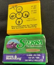 170 PCS. 6.5MM BULLETS 130 GR. BERGER & SIERRA