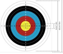 30 PC. PAPER ARCHERY TARGETS 16"X16" NEW IN PKG.