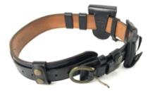 DON HUME BLACK LEATHER DUTY BELT SIZE 32 w/EXTRAS
