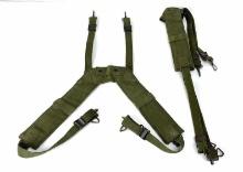 LOT (2) BELGIAN MILITARY M56 U.S. STYLE SUSPENDERS