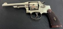 S&W HAND EJECTOR 3rd MODEL .32 L NICKEL REVOLVER