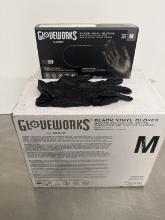 10 BOXES OF 100 GLOVEWORKS BLACK MECHANICS GLOVES