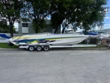 2000 NORDIC FLAME 35 PERFORMANCE BOAT WITH TRAILER