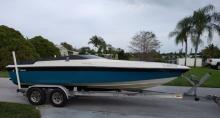 1989 SCARAB 21' BOAT WITH TRAILER