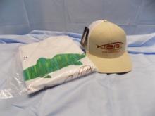 LONG SLEEVE PERFORMANCE T & CAP WHITE/TAN LARGE