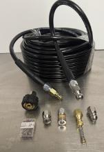 100' HIGH PRESSURE DRAIN CLEANING HOSE AND NOZZLE