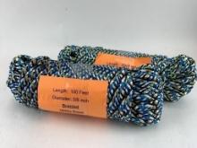 3LOT (2) BRAIDED ROPE 100' LONG 3/8 DIAMETER