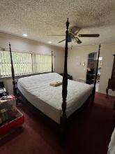 KING 4-POST BED ( NO BOX SPRING OR MATTRESS)
