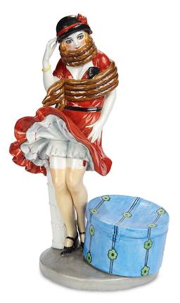 Very Rare German Porcelain "Lady with Wind-blown Skirt" by Dressel & Kister  800/1000