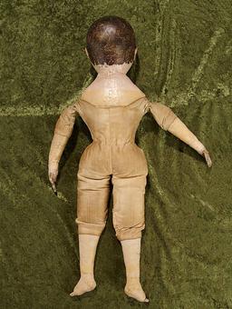 20" Rare American brown-eyed cloth doll by Izannah Walker. $6000/8000