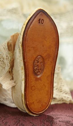 Superb All-Original French Bisque Bebe Marchant by Maison Bru with Signed Bru Shoes 7500/9500