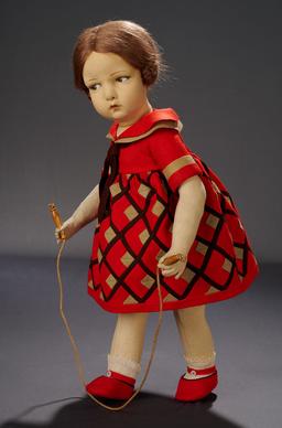 Girl in Red Checkered Dress with Jump Rope, Series 109/30 1200/1500